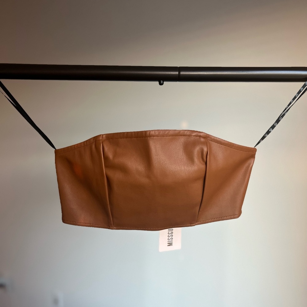Leather tube top